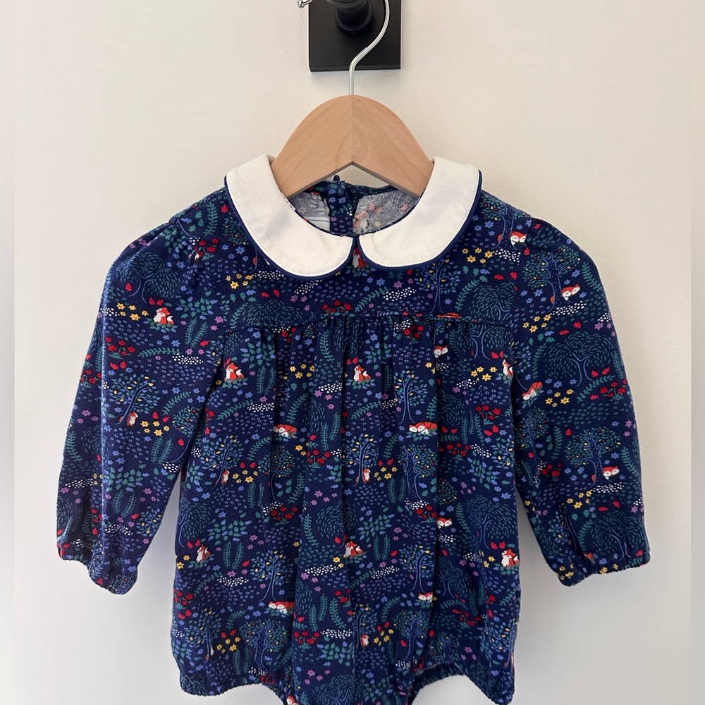 Little English Evelyn Bubble Fox Floral Great for fall! 9 months